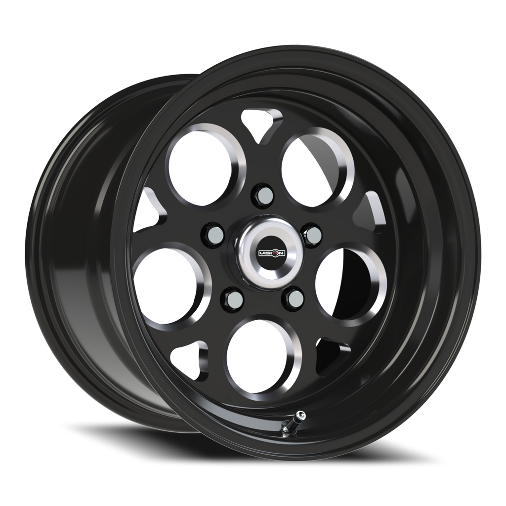 15X10 Gloss Black with Milled Windows wheel with bolt pattern of 5-4.75 (5-120.65)