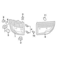 Mopar® 57010273AH - Driver Side Replacement Backup Light with Turn Signal