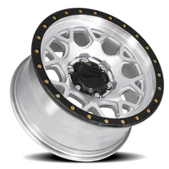 17x8.5 Aluminum Wheel with 6x120 Bolt Pattern - Machined / Gloss Black Ring