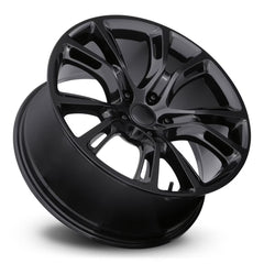 20x10 Aluminum Wheel with 5x5 Bolt Pattern - Gloss Black