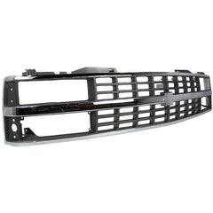 CHEVY C/K SERIES 88-93 GRILLE, Chrome Shell/Black Insert, w/ Quad or Composite Headlights