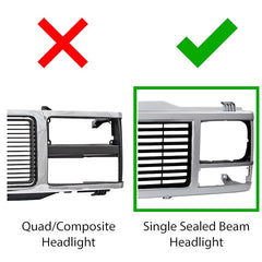 GMC C/K SERIES 88-93 GRILLE, Silver, w/ Single Sealed Beam Headlight and Turn Signal Light Provision, w/ Emblem Provision