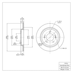 DFC® 600-21014 - Premium Rear Brake Rotor