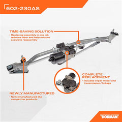 Dorman - Windshield Wiper Motor And Transmission Assembly - 602-230AS