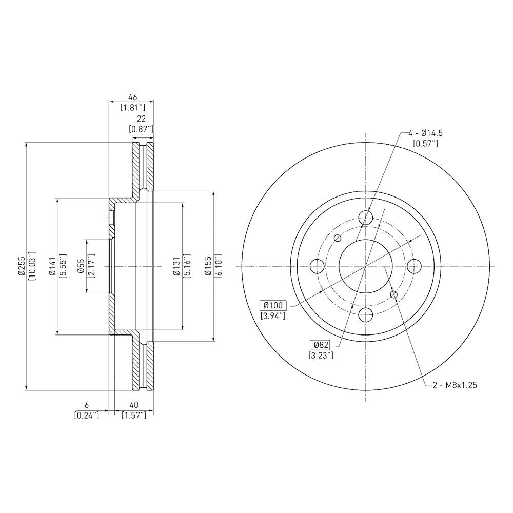 DFC® 604-76078 - GeoSpec® Vented Front Brake Rotor
