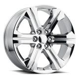 22x9 Aluminum Wheel with 6x5.5 Bolt Pattern - Chrome