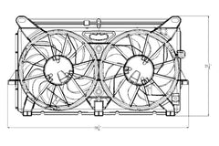 TYC 622210 - Dual Radiator and Condenser Fan Assembly