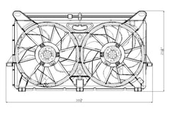 TYC 622230 - Dual Radiator and Condenser Fan Assembly