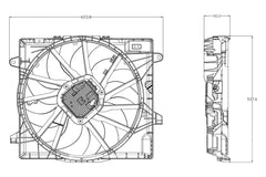 TYC 624860 - Dual Radiator and Condenser Fan Assembly