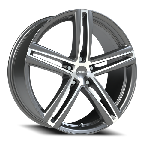 20X8.5 Gunmetal Machined Face wheel with bolt pattern of 5-4.5 (5-114.3)