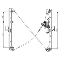 TYC 660197 - Front Passenger Side Power Window Regulator and Motor Assembly