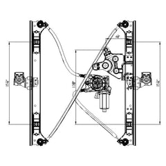 TYC 660214 - Front Driver Side Power Window Regulator and Motor Assembly