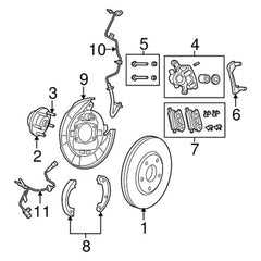 Mopar® 68159685AA - Rear Driver Side Drum Brake Backing Plate
