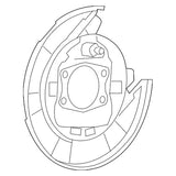 Mopar® 68159685AA - Rear Driver Side Drum Brake Backing Plate