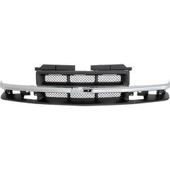 BLAZER 98-04/S10 PICKUP 98-04 GRILLE, Paintable, Mesh Insert, w/ Chrome Center Bar