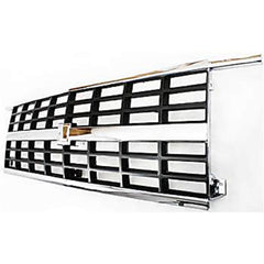 SUBURBAN/BLAZER 89-91 GRILLE, Chrome Shell/Argent Insert, w/ Dual Headlights