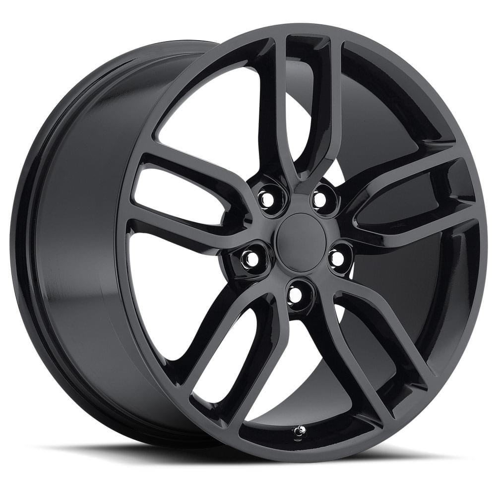 19x8.5 Aluminum Wheel with 5x4.75 Bolt Pattern - Gloss Black