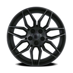 20x10 Aluminum Wheel with 5x4.75 Bolt Pattern - Satin Titanium Grey Machine Face wDark Clr