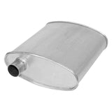 AP Exhaust® 700427 - MSL Maximum Aluminized Steel Rear Oval Direct-Fit Exhaust Muffler with Inlet/Outlet Neck