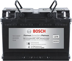 BOSCH S6585B S6 Flat Plate AGM Battery - Group 48 (H6/L3)