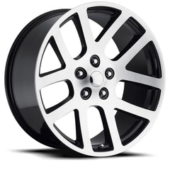 24x10 Aluminum Wheel with 5x5.5 Bolt Pattern - Gloss Black Machine Face