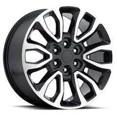20x9 Aluminum Wheel with 6x135 Bolt Pattern - Gloss Black Machine Face