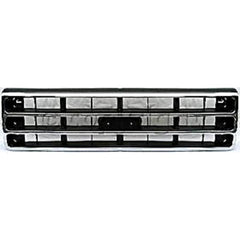 F-SERIES 89-91 GRILLE, Chrome Shell/Painted Dark Argent Insert