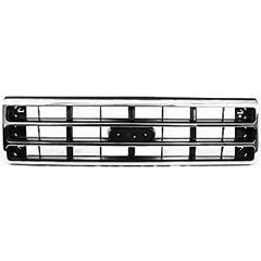 F-SERIES 89-91 GRILLE, Chrome Shell/Painted Dark Argent Insert