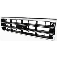 F-SERIES 89-91 GRILLE, Chrome Shell/Painted Dark Argent Insert