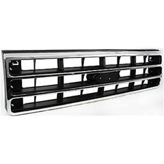 F-SERIES 89-91 GRILLE, Chrome Shell/Painted Dark Argent Insert