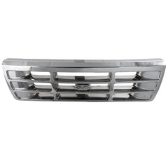 F-SERIES 92-97 GRILLE, Plastic, Chrome Shell/Painted Gray Insert