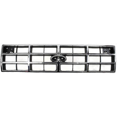 BRONCO II 89-90/RANGER 89-92 GRILLE, Plastic, Chrome Shell/Painted Silver Insert
