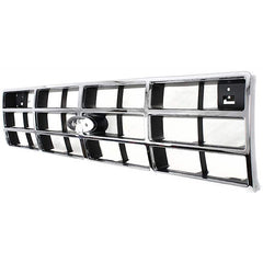 BRONCO II 89-90/RANGER 89-92 GRILLE, Plastic, Chrome Shell/Painted Silver Insert