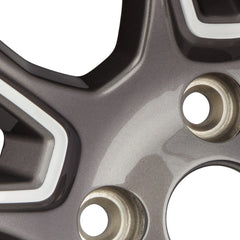 17x7 Factory Replacement New Alloy Wheel for 2018-2021 Ford Ecosport with 10 Spoke Machined Face with Painted Gray Spokes and Vents