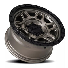 17x9 Aluminum Wheel with 6x139.7 Bolt Pattern - SATIN BRONZE/ SATIN BLACK RING