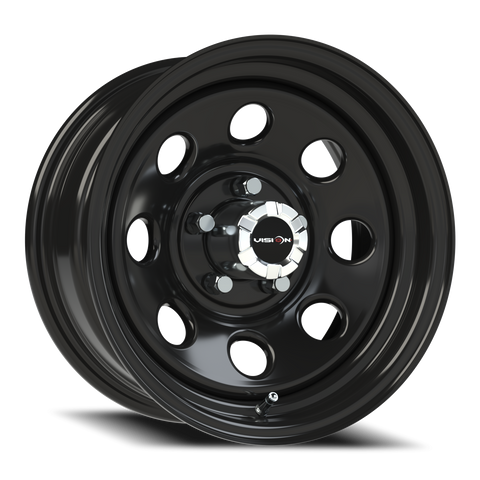 15X7 Gloss Black wheel with bolt pattern of 5-5 (5-127)