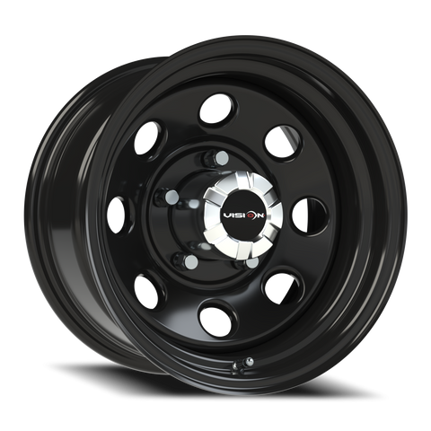 15X8 Gloss Black wheel with bolt pattern of 5-5.5 (5-139.7)