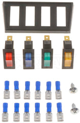 Dorman - Electrical Switches - Multiple Rocker Kit Red, Blue, Amber And Green - 86923
