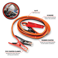 Wilmar Hand Tools 6GA 16' Battery Jumper Cables