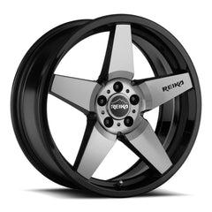 17x7 Aluminum Wheel with 5x100 Bolt Pattern - Gloss Black Machine Face
