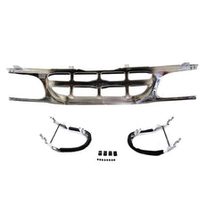 EXPLORER 95-01 GRILLE, Plastic, Chrome Shell/Silver Gray Insert, w/ Headlight Doors