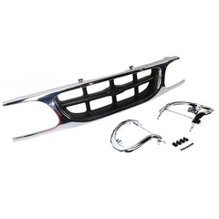 EXPLORER 95-01 GRILLE, Plastic, Chrome Shell/Silver Gray Insert, w/ Headlight Doors
