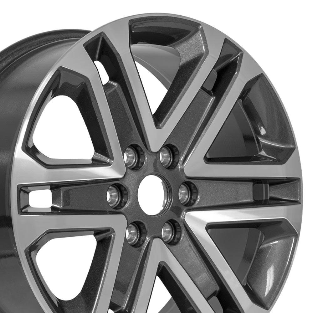 20x8.5 6x135 44et Gloss Gunmetal Machined Wheel OEM FR64 for Ford F-150