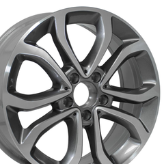 17x7 5x112 48.5et Gloss Gunmetal Machined Wheel OEM MB34 for Mercedes C Class