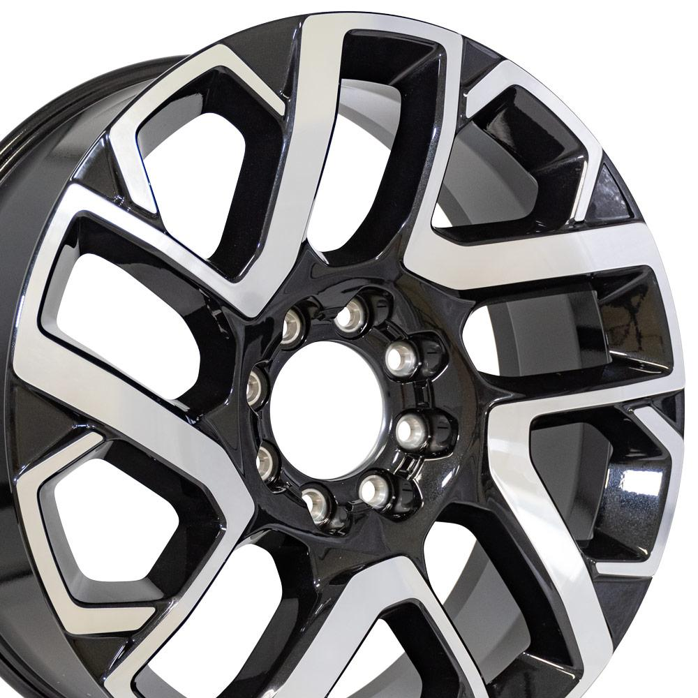 18x7.5 6x120 50et Gloss Black Machined Wheel OEM CV78 for Chevrolet Traverse