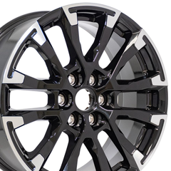 18x7.5 6x120 50et Gloss Black Machined Wheel OEM CV78 for Chevrolet Traverse