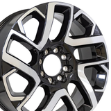 18x7.5 6x120 50et Gloss Black Machined Wheel OEM CV78 for Chevrolet Traverse