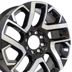 24x9 8x165.1 35et Gloss Black Machined Wheel OEM CV61 for Silverado 1500 EV