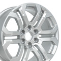 20x9 6x139.7 28et Gloss Silver Wheel OEM CV28 for GMC Canyon