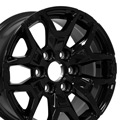 17x8 6x139.7 24et Gloss Black Wheel OEM CV19 for Colrado & Canyon